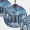 Koyoto Hanglamp, Kogellampje, Hanglamp Blauw, 3-lichts