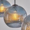 Koyoto Hanglamp, Kogellampje, Hanglamp Blauw, 3-lichts