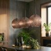 Koyoto Hanglamp, Kogellampje, Hanglamp Koperkleurig, 3-lichts