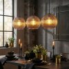 Koyoto Hanglamp, Kogellampje, Hanglamp Koperkleurig, 3-lichts