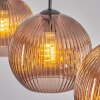Koyoto Hanglamp, Kogellampje, Hanglamp Koperkleurig, 3-lichts