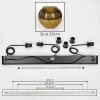 Koyoto Hanglamp, Kogellampje, Hanglamp Goud, 3-lichts