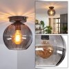 Koyoto Plafondlamp, Kogellampje 20 cm Rookkleurig, 1-licht