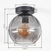 Koyoto Plafondlamp, Kogellampje 20 cm Rookkleurig, 1-licht