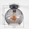 Koyoto Plafondlamp, Kogellampje 20 cm Rookkleurig, 1-licht