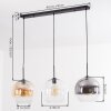 Koyoto Hanglamp, Kogellampje, Hanglamp Amber, Duidelijk, Rookkleurig, 3-lichts