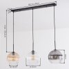 Koyoto Hanglamp, Kogellampje, Hanglamp Amber, Duidelijk, Rookkleurig, 3-lichts