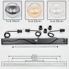 Koyoto Hanglamp, Kogellampje, Hanglamp Amber, Duidelijk, Rookkleurig, 3-lichts