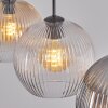 Koyoto Hanglamp, Kogellampje, Hanglamp Amber, Duidelijk, Rookkleurig, 3-lichts