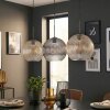 Koyoto Hanglamp, Kogellampje, Hanglamp Amber, Duidelijk, Rookkleurig, 3-lichts