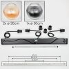 Koyoto Hanglamp, Kogellampje, Hanglamp Amber, Duidelijk, Rookkleurig, 3-lichts