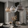 Koyoto Hanglamp, Kogellampje, Hanglamp Amber, Duidelijk, Rookkleurig, 3-lichts