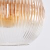 Koyoto Hanglamp, Kogellampje, Hanglamp Amber, Duidelijk, Rookkleurig, 3-lichts
