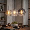 Koyoto Hanglamp, Kogellampje, Hanglamp Amber, Duidelijk, Rookkleurig, 3-lichts