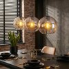 Koyoto Hanglamp, Kogellampje, Hanglamp Amber, Duidelijk, 3-lichts