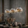 Koyoto Hanglamp, Kogellampje, Hanglamp Amber, Duidelijk, 3-lichts