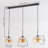Koyoto Hanglamp, Kogellampje, Hanglamp Amber, Duidelijk, 3-lichts
