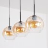 Koyoto Hanglamp, Kogellampje, Hanglamp Amber, Duidelijk, 3-lichts