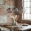 Koyoto Hanglamp, Kogellampje, Hanglamp Rookkleurig, 3-lichts