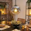 Ripoll Hanglamp, Kogellampje, Hanglamp Chroom, Duidelijk, Rookkleurig, 1-licht