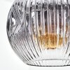Ripoll Hanglamp, Kogellampje, Hanglamp Chroom, Duidelijk, Rookkleurig, 1-licht