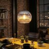 Ripoll Hanglamp, Kogellampje, Hanglamp Chroom, Duidelijk, Rookkleurig, 1-licht