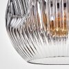 Ripoll Hanglamp, Kogellampje, Hanglamp Chroom, Duidelijk, Rookkleurig, 1-licht