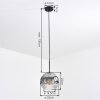 Ripoll Hanglamp, Kogellampje, Hanglamp Duidelijk, Rookkleurig, 1-licht