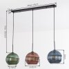 Koyoto Hanglamp, Kogellampje, Hanglamp Blauw, Groen, Red, 3-lichts