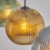 Koyoto Hanglamp, Kogellampje, Hanglamp Blauw, Goud, Groen, 3-lichts