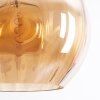 Koyoto Hanglamp, Kogellampje, Hanglamp Amber, Rookkleurig, 3-lichts