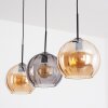 Koyoto Hanglamp, Kogellampje, Hanglamp Amber, Rookkleurig, 3-lichts