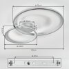 Baiyin Plafondlamp LED Chroom, 1-licht