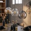 Koyoto Hanglamp, Kogellampje, Hanglamp Amber, Duidelijk, Rookkleurig, 3-lichts