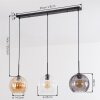 Koyoto Hanglamp, Kogellampje, Hanglamp Amber, Duidelijk, Rookkleurig, 3-lichts