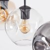 Ripoll Hanglamp, Kogellampje, Hanglamp Amber, Duidelijk, Rookkleurig, 3-lichts