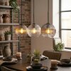 Koyoto Hanglamp, Kogellampje, Hanglamp Amber, Duidelijk, Rookkleurig, 3-lichts