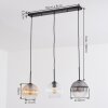 Koyoto Hanglamp, Kogellampje, Hanglamp Amber, Duidelijk, Rookkleurig, 3-lichts