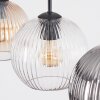Koyoto Hanglamp, Kogellampje, Hanglamp Amber, Duidelijk, Rookkleurig, 3-lichts