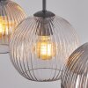 Koyoto Hanglamp, Kogellampje, Hanglamp Amber, Duidelijk, Rookkleurig, 3-lichts