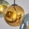 Ripoll Hanglamp, Kogellampje, Hanglamp Blauw, Goud, Groen, 3-lichts