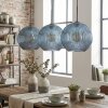 Koyoto Hanglamp, Kogellampje, Hanglamp Blauw, 3-lichts