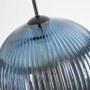 Koyoto Hanglamp, Kogellampje, Hanglamp Blauw, 3-lichts