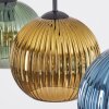 Koyoto Hanglamp, Kogellampje, Hanglamp Blauw, Goud, Groen, 3-lichts