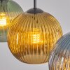 Koyoto Hanglamp, Kogellampje, Hanglamp Blauw, Goud, Groen, 3-lichts