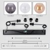 Koyoto Hanglamp, Kogellampje, Hanglamp Amber, Duidelijk, Rookkleurig, 3-lichts
