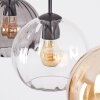 Koyoto Hanglamp, Kogellampje, Hanglamp Amber, Duidelijk, Rookkleurig, 3-lichts