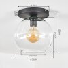 Koyoto Plafondlamp, Kogellampje 25 cm Duidelijk, 1-licht