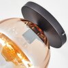 Koyoto Plafondlamp, Kogellampje 25 cm Amber, Duidelijk, 1-licht