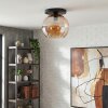 Koyoto Plafondlamp, Kogellampje 25 cm Amber, 1-licht